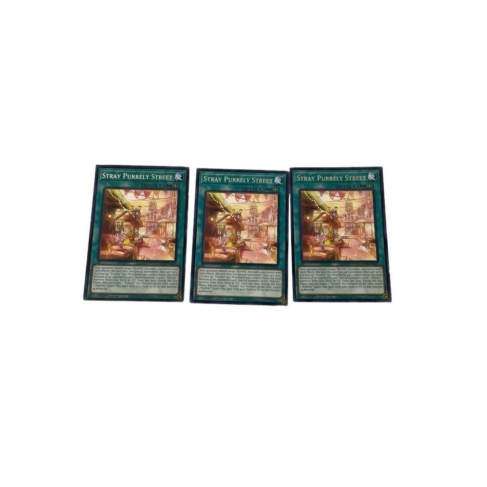 Ty-Gi-Oh! Stray Purrely Street Spell Game‎ Card x3